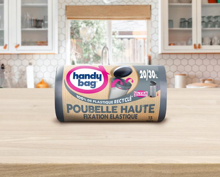 Handy Bag - Sacs poubelle fixation élastique (10x50L) commandez en